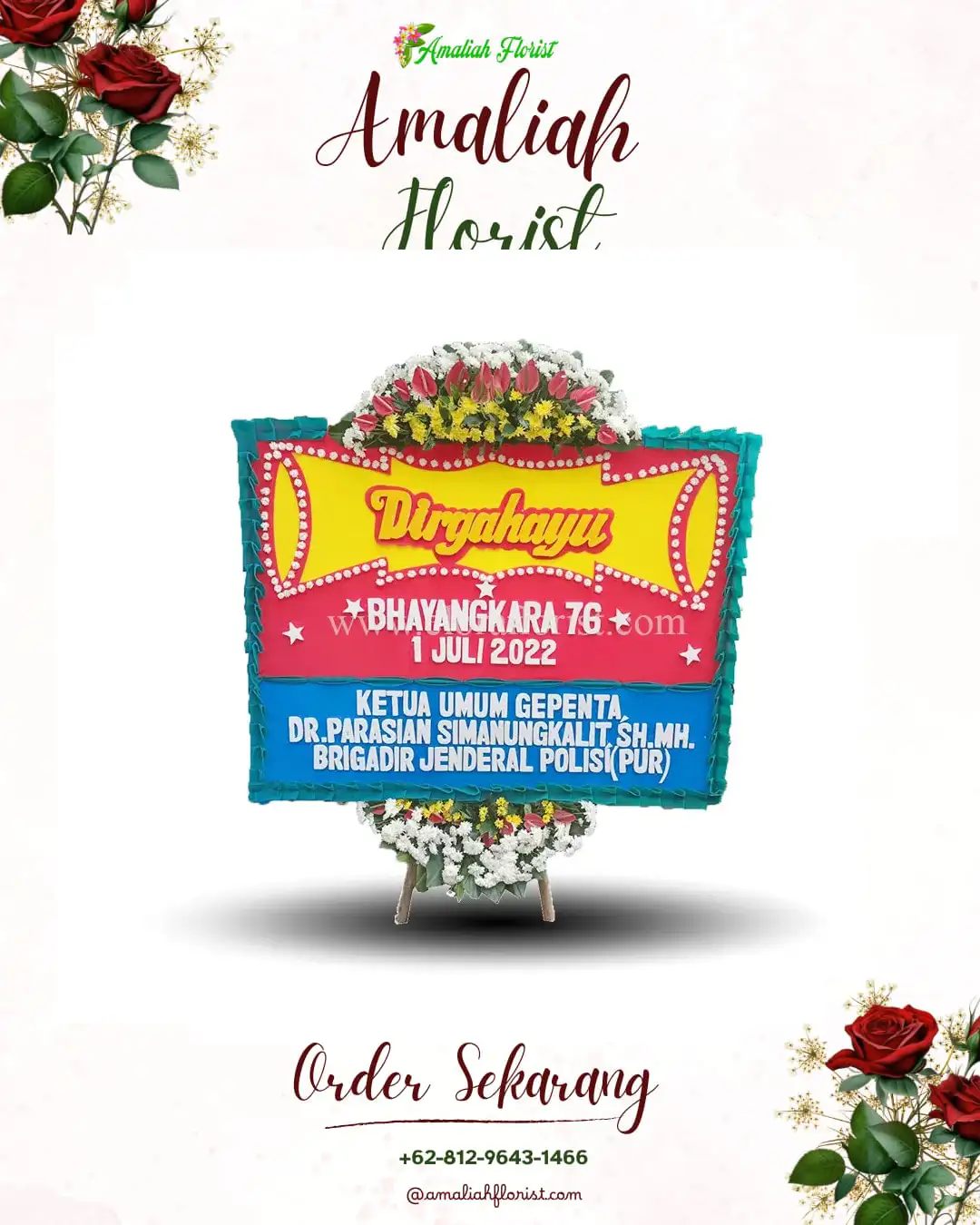 Papan Bunga HUT Ulang Tahun Kota Karang Raya
